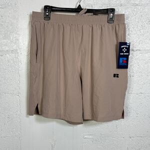 Russel Athletics 7" Dri power stretch woven Shorts,  tan Large